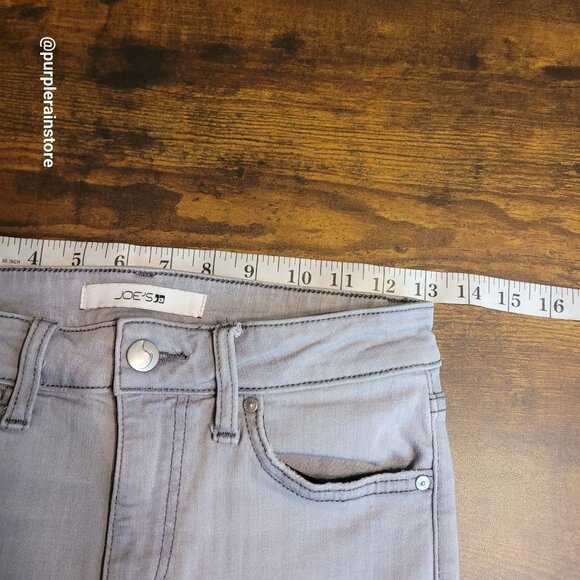 Joes Jeans Size 26 Skinny Mid Rise Gray Wash Stretch Denim Raw Hem - Picture 6 of 12